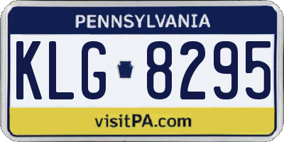 PA license plate KLG8295
