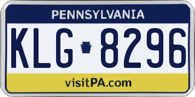 PA license plate KLG8296