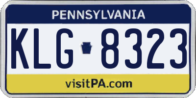 PA license plate KLG8323