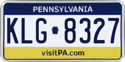 PA license plate KLG8327