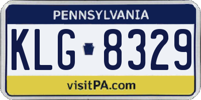 PA license plate KLG8329
