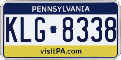 PA license plate KLG8338