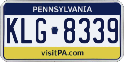 PA license plate KLG8339