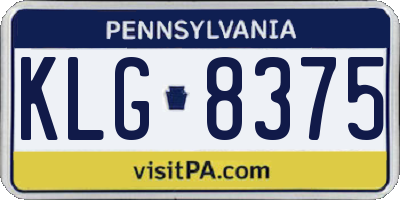 PA license plate KLG8375