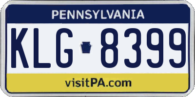 PA license plate KLG8399