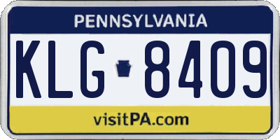 PA license plate KLG8409