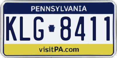 PA license plate KLG8411