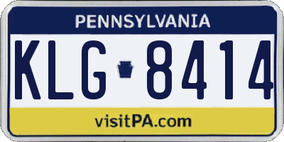 PA license plate KLG8414