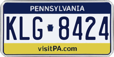 PA license plate KLG8424