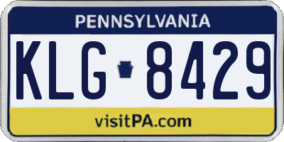 PA license plate KLG8429