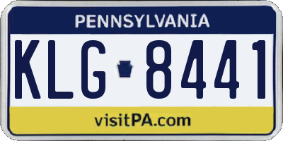 PA license plate KLG8441