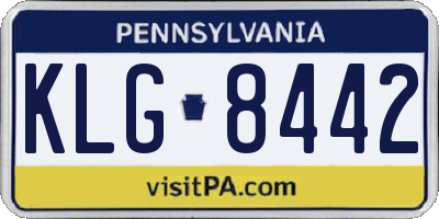 PA license plate KLG8442