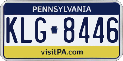 PA license plate KLG8446