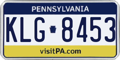 PA license plate KLG8453