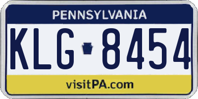 PA license plate KLG8454