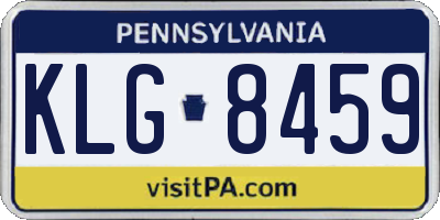 PA license plate KLG8459