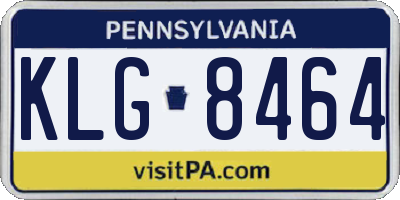 PA license plate KLG8464