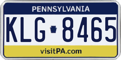 PA license plate KLG8465