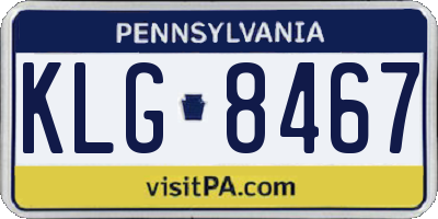 PA license plate KLG8467