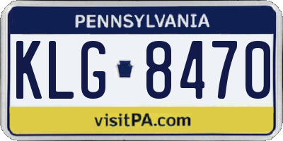 PA license plate KLG8470
