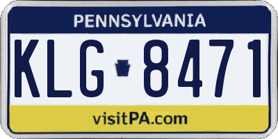 PA license plate KLG8471