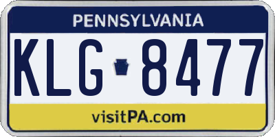 PA license plate KLG8477