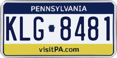 PA license plate KLG8481