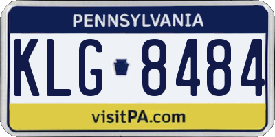 PA license plate KLG8484