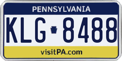 PA license plate KLG8488