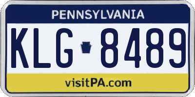 PA license plate KLG8489