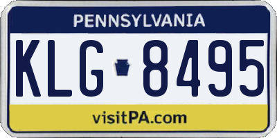 PA license plate KLG8495