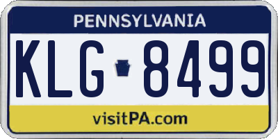 PA license plate KLG8499