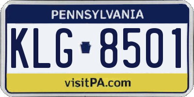 PA license plate KLG8501