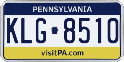 PA license plate KLG8510