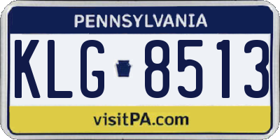 PA license plate KLG8513