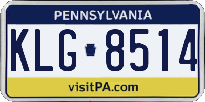 PA license plate KLG8514