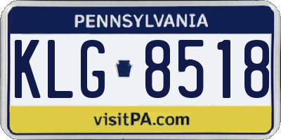 PA license plate KLG8518