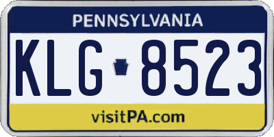 PA license plate KLG8523