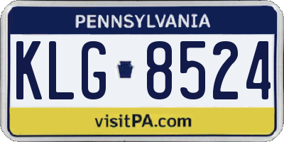 PA license plate KLG8524