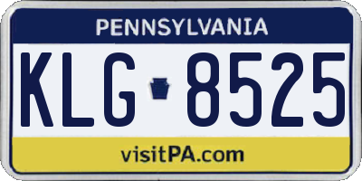 PA license plate KLG8525