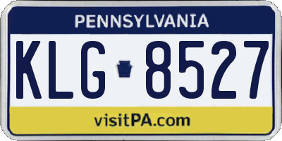 PA license plate KLG8527