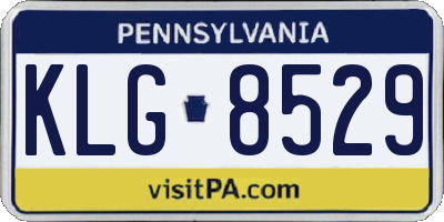 PA license plate KLG8529