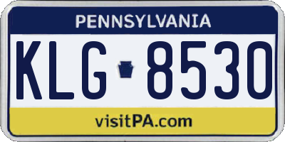 PA license plate KLG8530