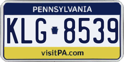 PA license plate KLG8539