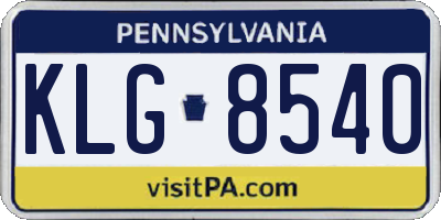 PA license plate KLG8540