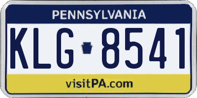 PA license plate KLG8541