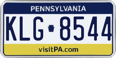 PA license plate KLG8544