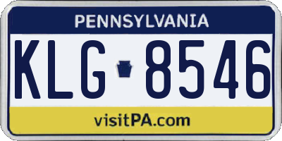 PA license plate KLG8546