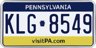 PA license plate KLG8549