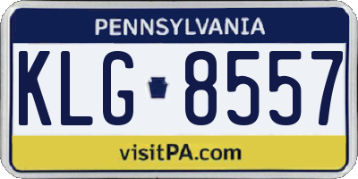 PA license plate KLG8557
